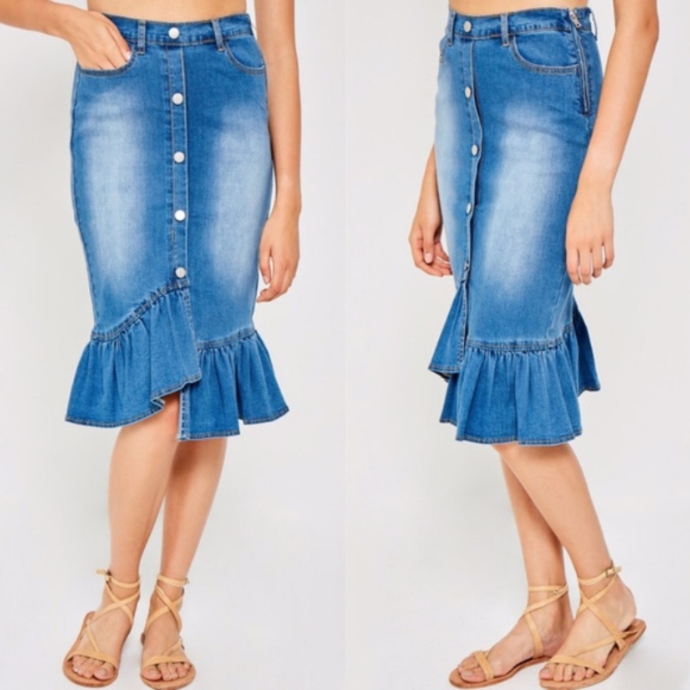LILO Denim Ruffle Skirt    - Picture 3 of 3